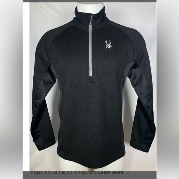 Black Spyder Jacket Size M Men’s 1/4 Zip Up.‎ - Picture 1 of 6